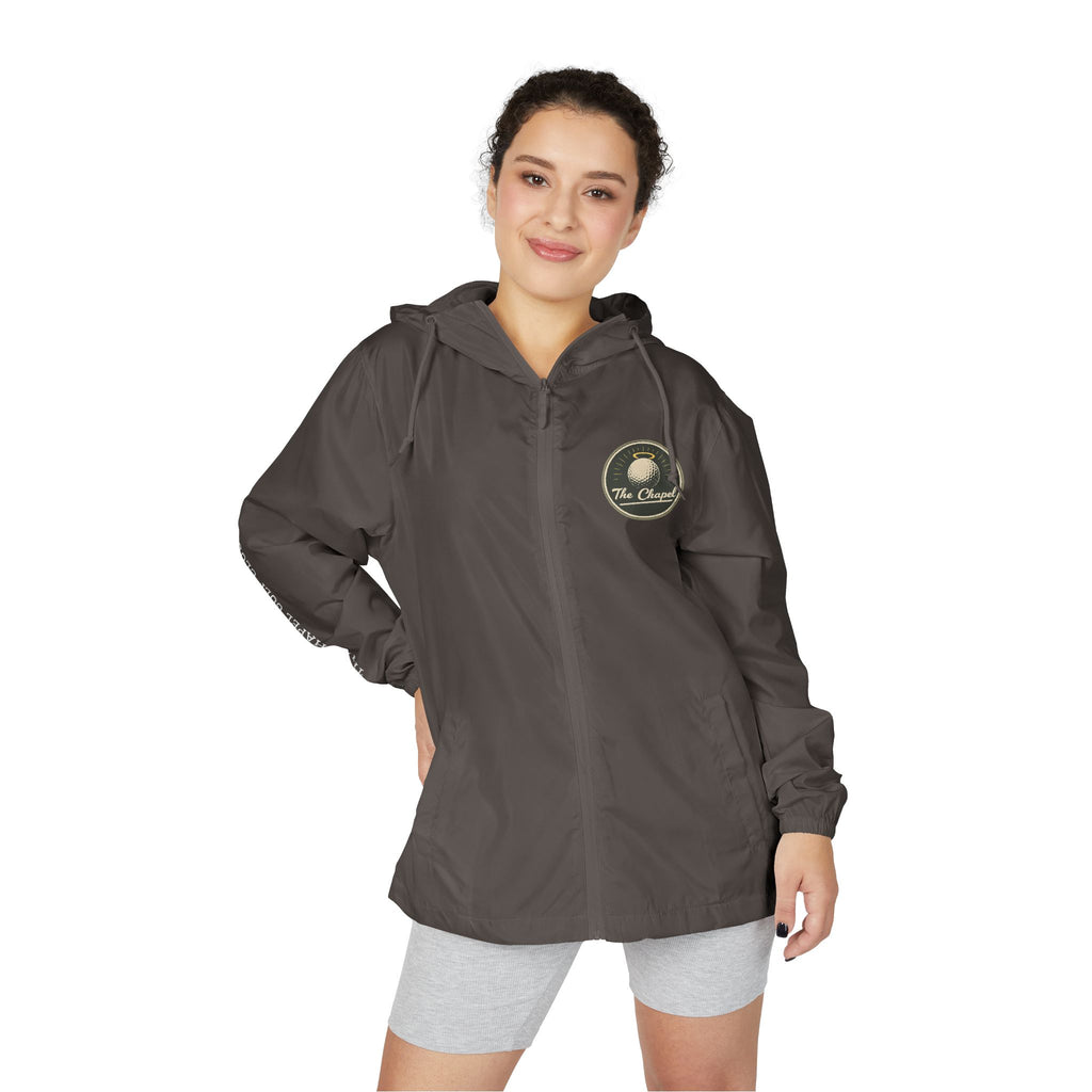 Windbreaker Jacket — 'Golf Is A Religion' Casual Golf Hooded Zip-Up