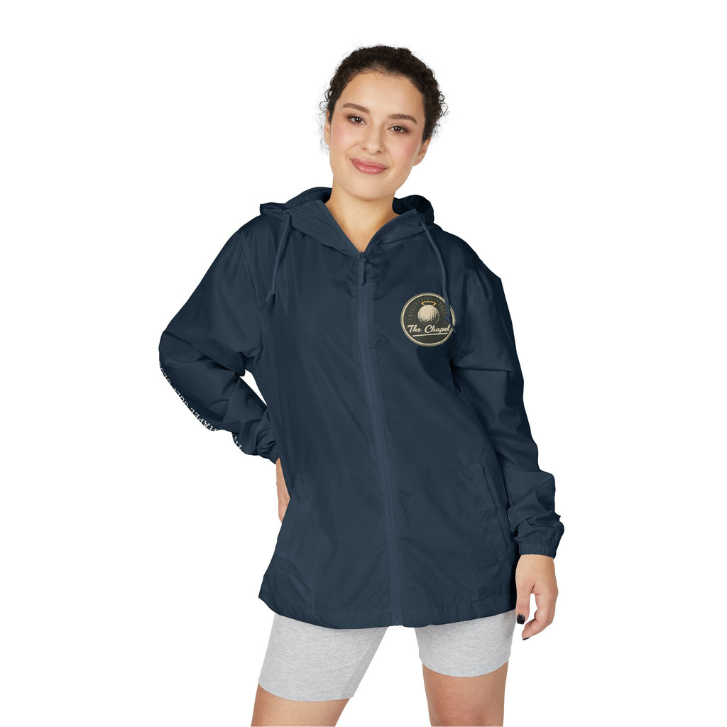 Windbreaker Jacket — 'Golf Is A Religion' Casual Golf Hooded Zip-Up