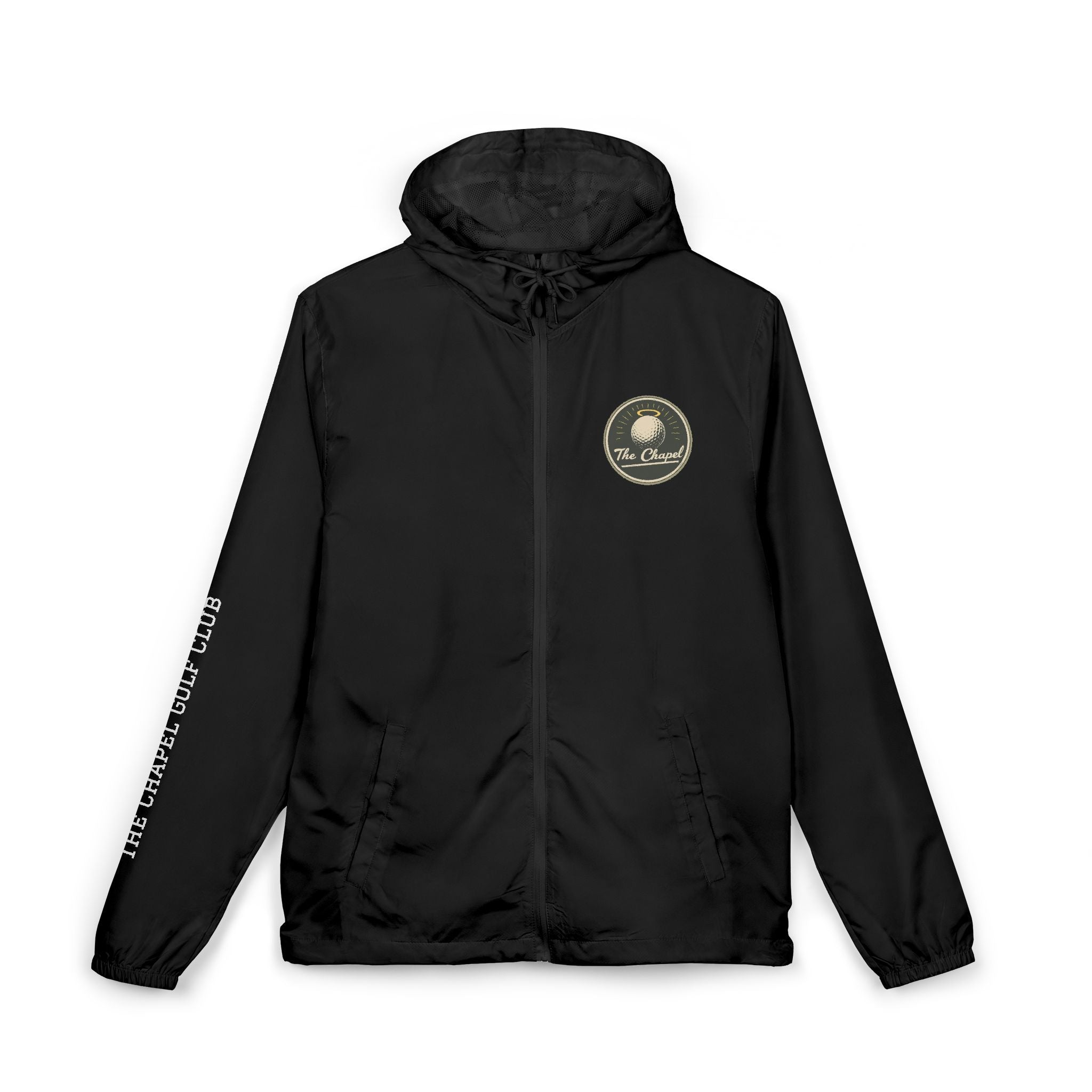 Windbreaker Jacket — 'Golf Is A Religion' Casual Golf Hooded Zip-Up