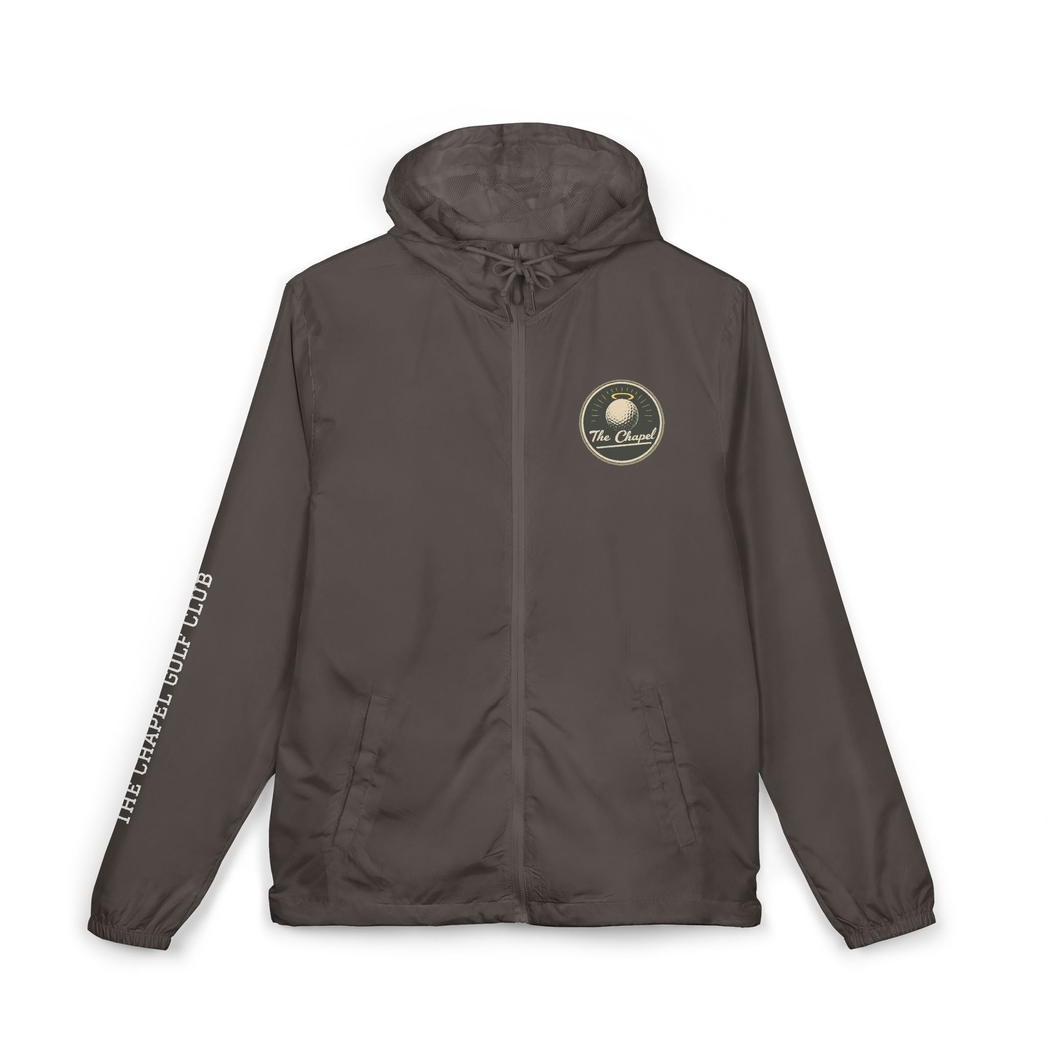 Windbreaker Jacket — 'Golf Is A Religion' Casual Golf Hooded Zip-Up